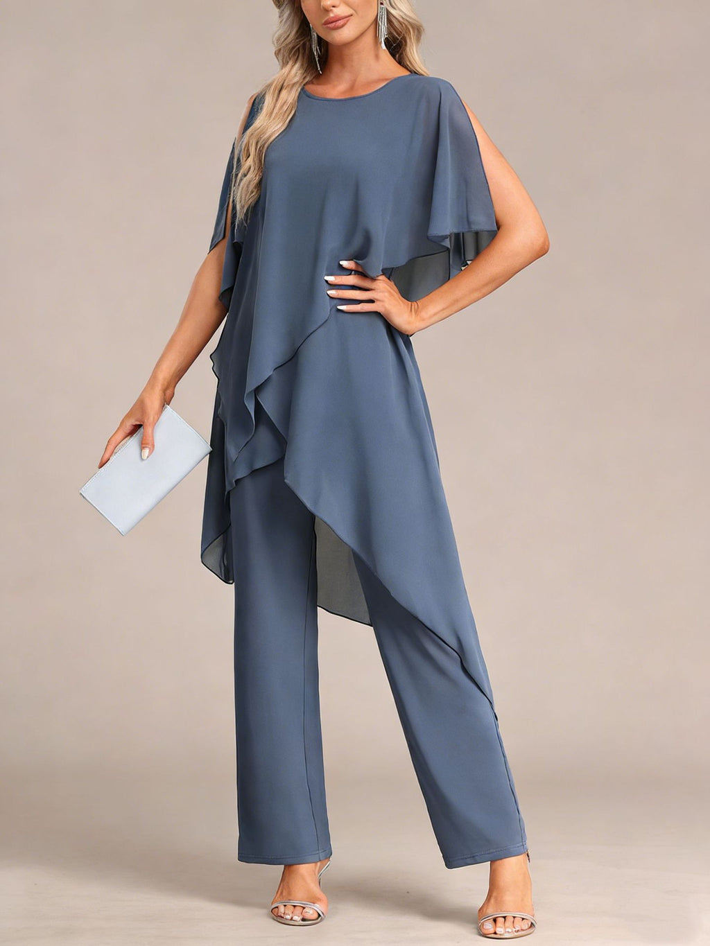 ASYMMETRIC Off-Shoulder Pants Set