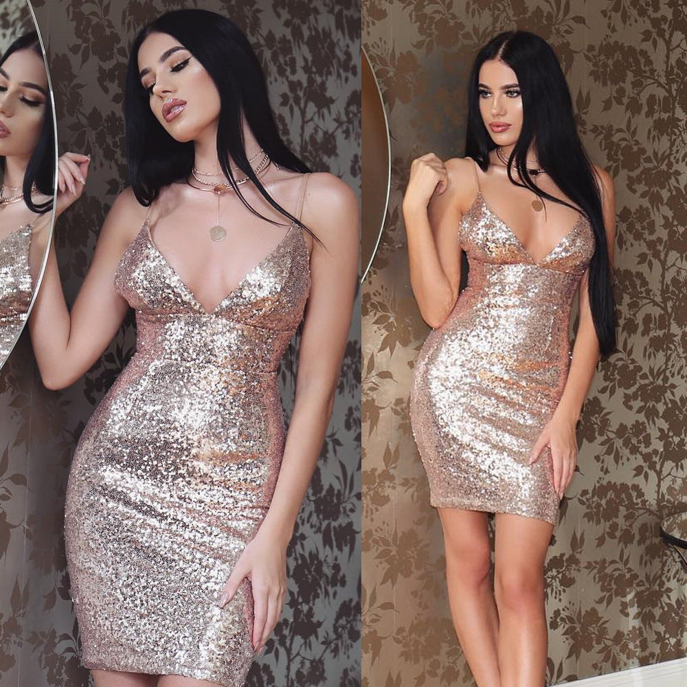 STARLIGHT Sequin Slip Dress