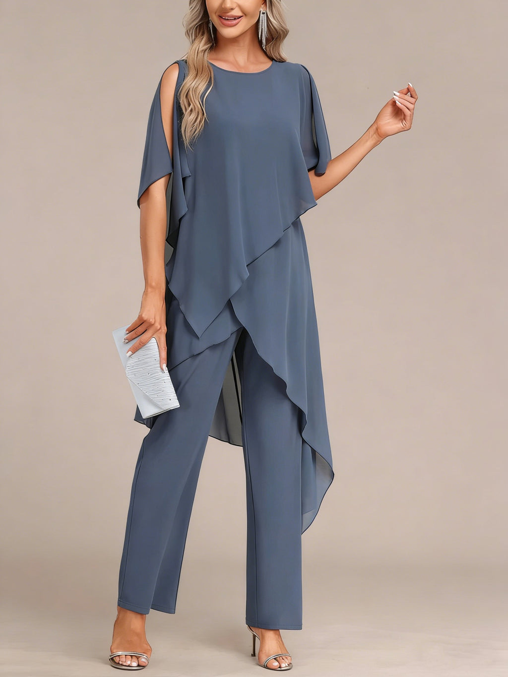 ASYMMETRIC Off-Shoulder Pants Set